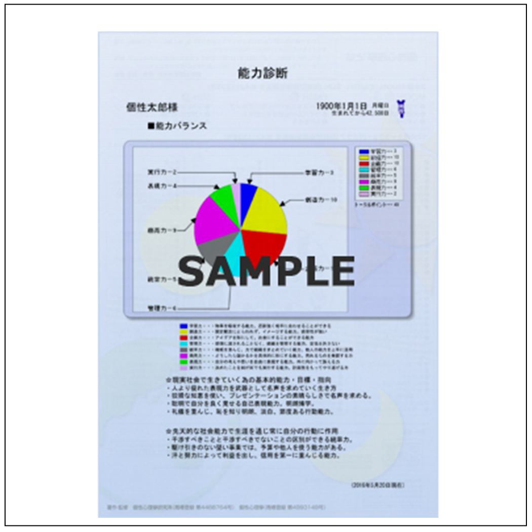 [個性心理學®個性診断レポート]No.52 能力診断