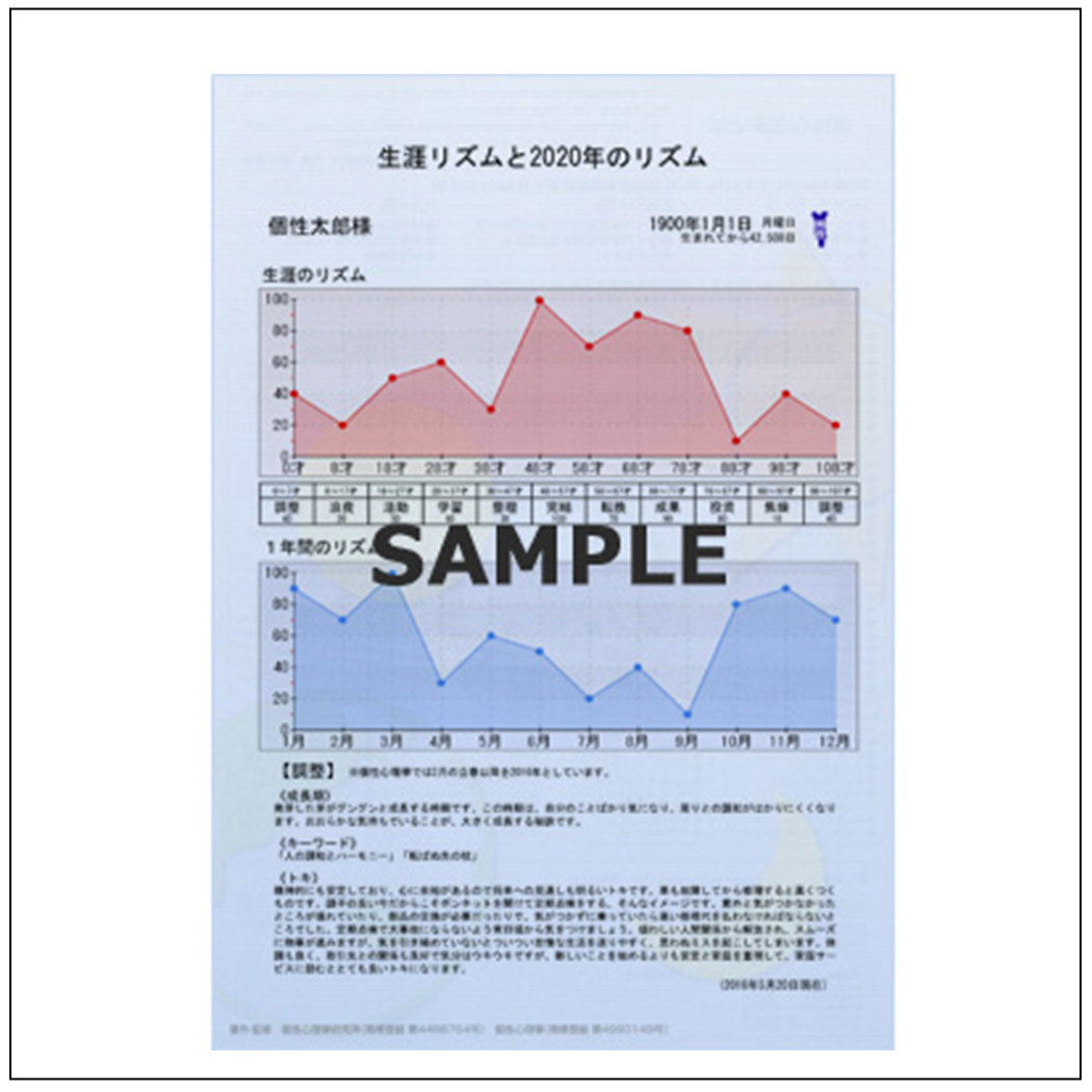 [個性心理學®個性診断レポート]No.21 生涯リズムと1年のリズム